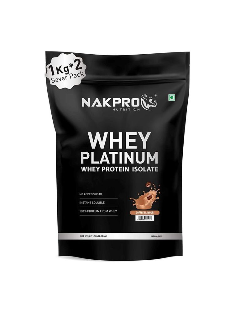 NAKPRO Platinum Whey Protein Isolate Supplement Powder - Coffee Flavour-image-36